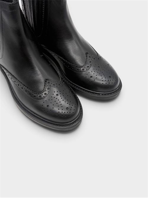 Stivaletto Chelsea in pelle nera FUNNY DUCK | VR600054PELLEBLACK